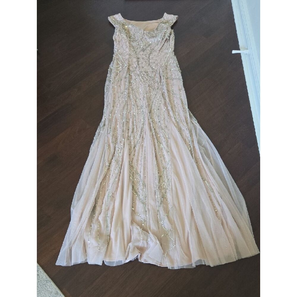 Adrianna Papell Blush Pink Sequin-Trim Dress - Picture 6 of 6